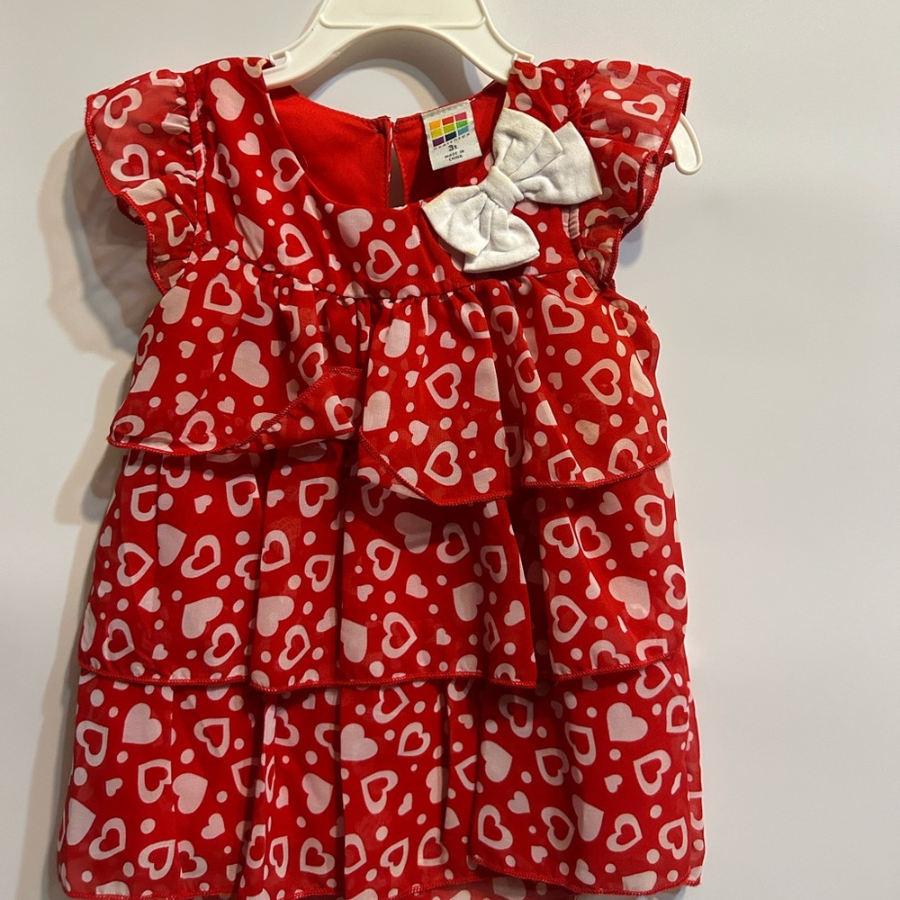 Red and white dress with heart